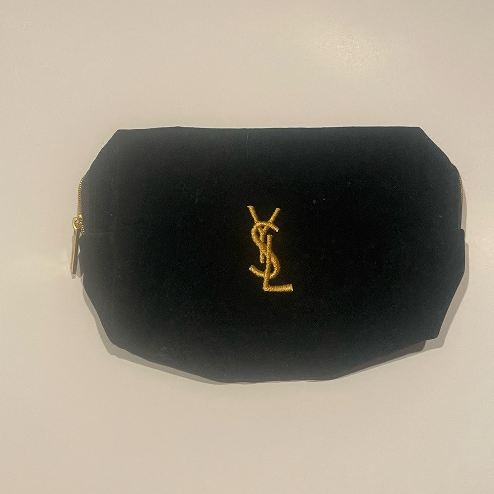 Yves Saint Laurent Black Velvet Pouch GWP